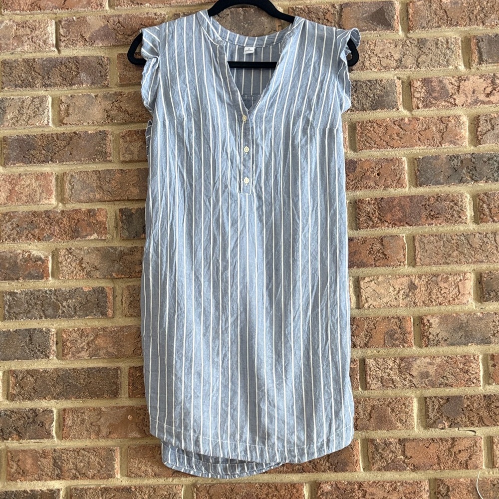 Old Navy Blue and White Striped Dress